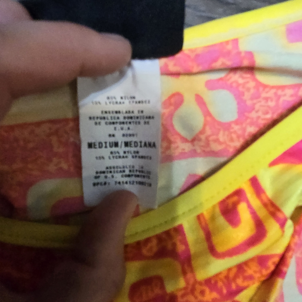 No Boundaries Yellow and Pink Floral Pattern Bikini - Picture 7 of 10